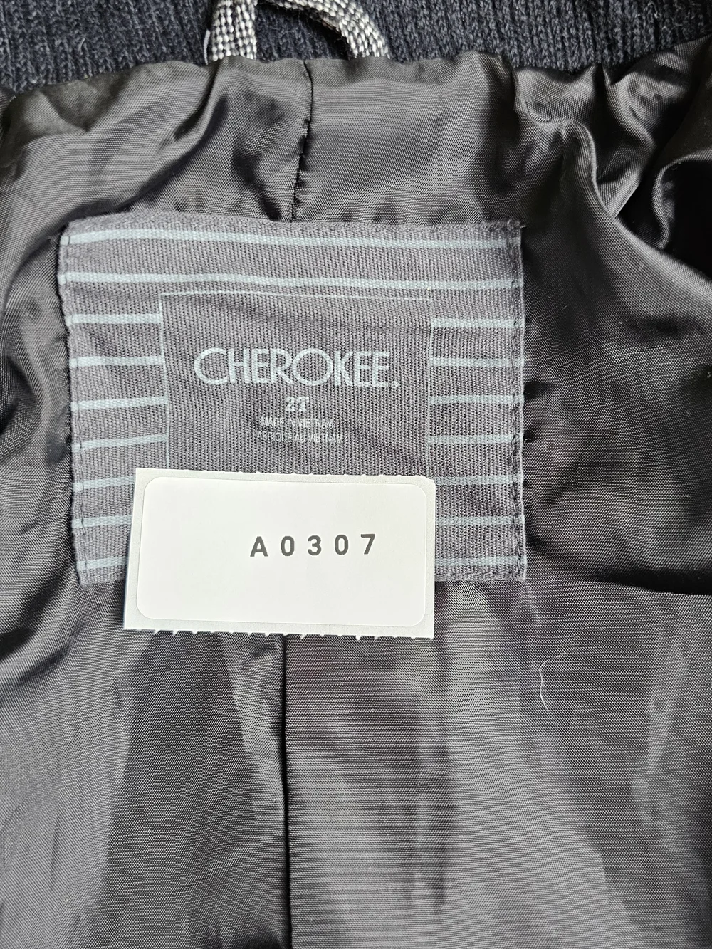 Cherokee Gray Herringbone Double-Breasted Pea Coat